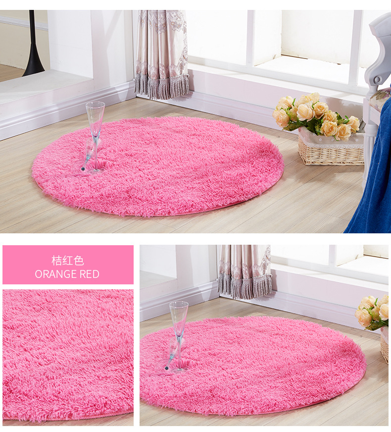 Silk and wool carpets, round carpets, floor MATS, living room and bedroom carpets, bedside floor MATS, floor MATS, computer chair MATS, yoga MATS pic 11