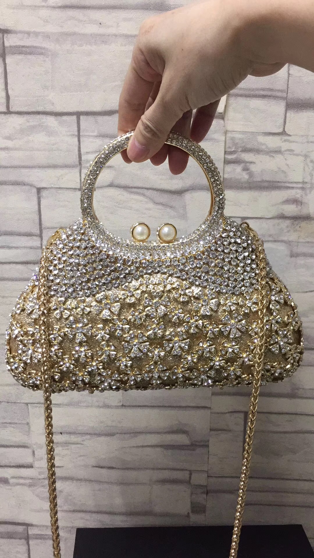 BL086 AliExpress Water Diamond Bag, Perforated Metal diamond-encrusted Dinner Bag, Full Diamond handbag for Foreign Trade Ladies, Banquet Bag pic 38