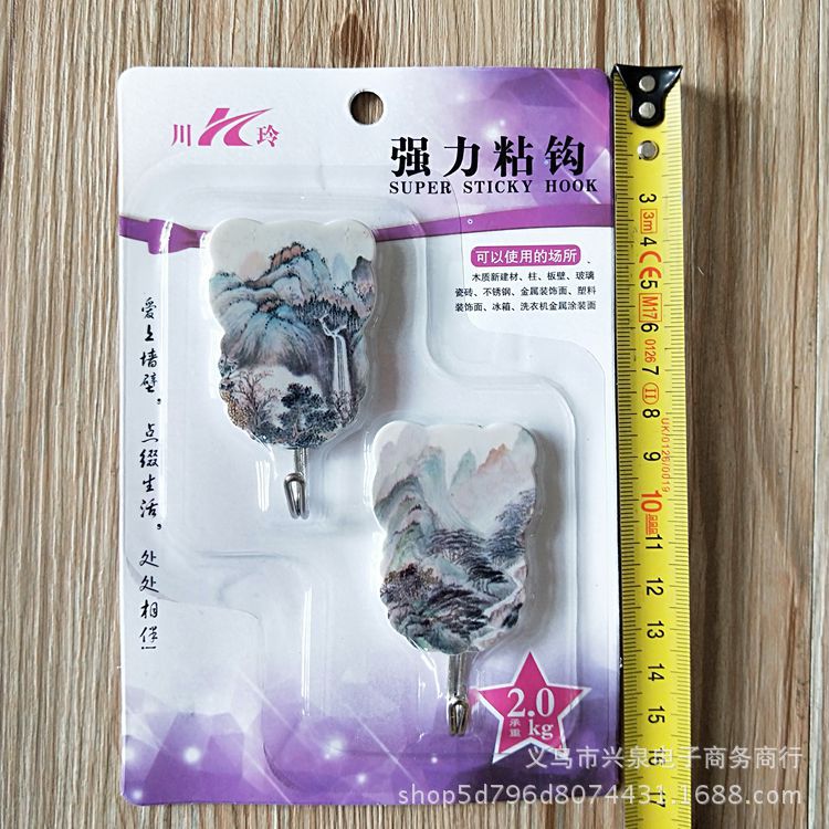 【 Zone 1-3 】 Chuanling Cartoon Adhesive Hooks 200 yuan per box, 2 sets of adhesive hooks, Hook Adhesive hooks, no drilling Adhesive hooks, kitchen and bathroom Cartoon Adhesive hooks, 1 yuan product wholesale pic 2