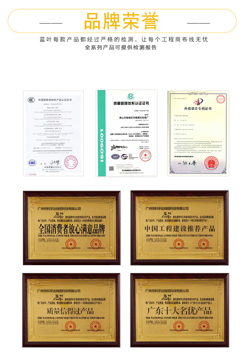 Blue Leaf National standard 2.54 square copper core wire for home decoration, 1.5/6/10 pure copper flame-retardant BV wire pic 22