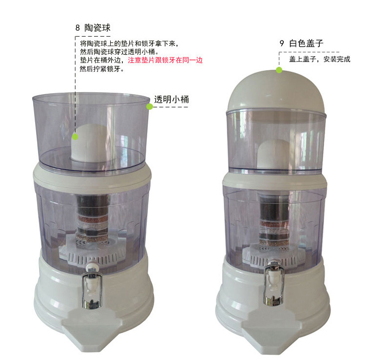 Cross-border export household water purifiers, multi-layer activated carbon filters, ceramic mineral spring kettles, large-capacity water purifiers pic 8
