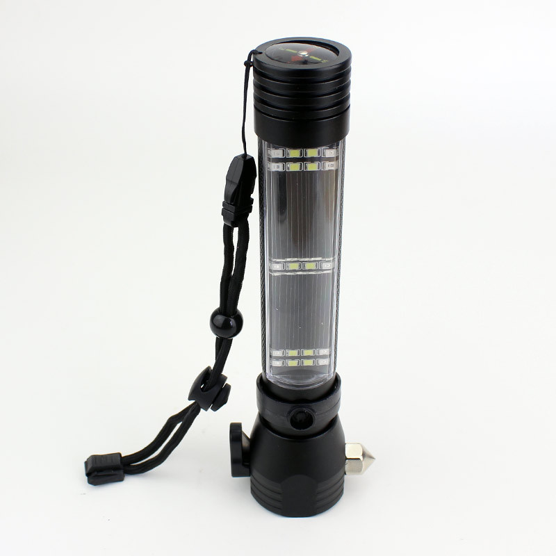 Tiger Hunter car usb charging safety escape hammer flashlight Solar safety hammer LED flashlight with strong LED light pic 68