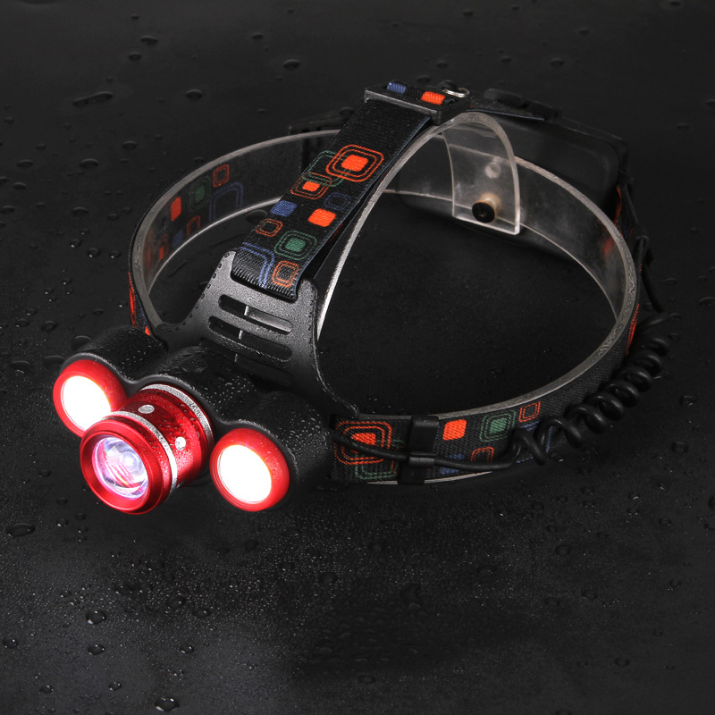 The new T6+cob high-power rechargeable aluminum alloy zoom headlamp, cob strong light, is selling well both cross-border and outdoors pic 37