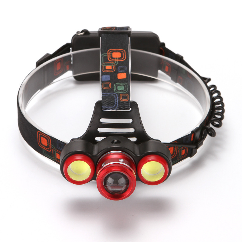 The new T6+cob high-power rechargeable aluminum alloy zoom headlamp, cob strong light, is selling well both cross-border and outdoors pic 33