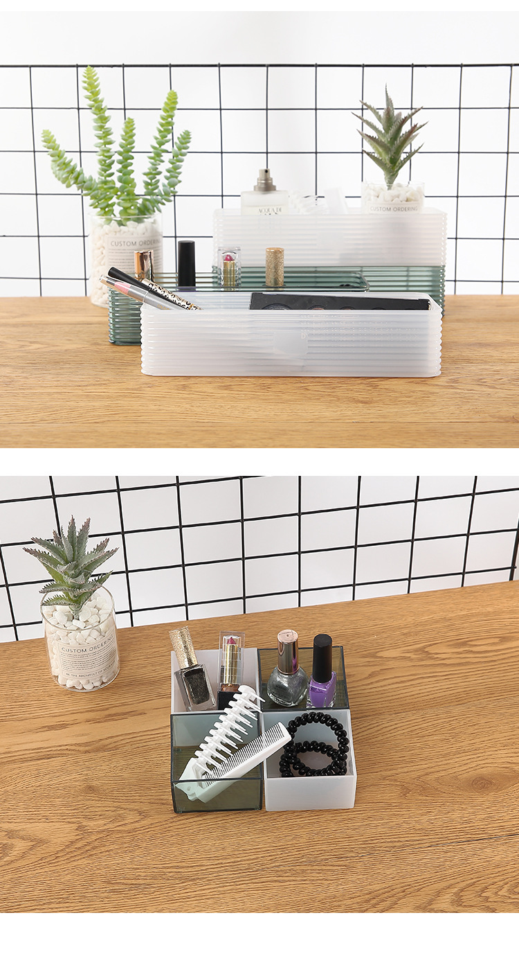 加工定制 家用化妆品首饰收纳盒塑料盒子桌面杂物收纳盒整理盒详情7