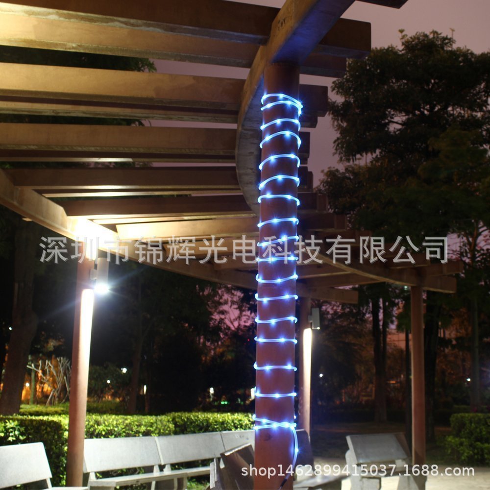 Best-selling solar tube light strings, battery boxes, round tube light strings, courtyard and garden waterproof rope light strings on Amazon e-commerce pic 19