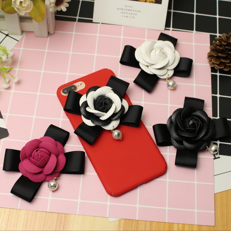 New handcrafted pearl bow from South Korea, DIY phone case materials, headwear, shoe flower accessories, embossed leather, camellia pic 2