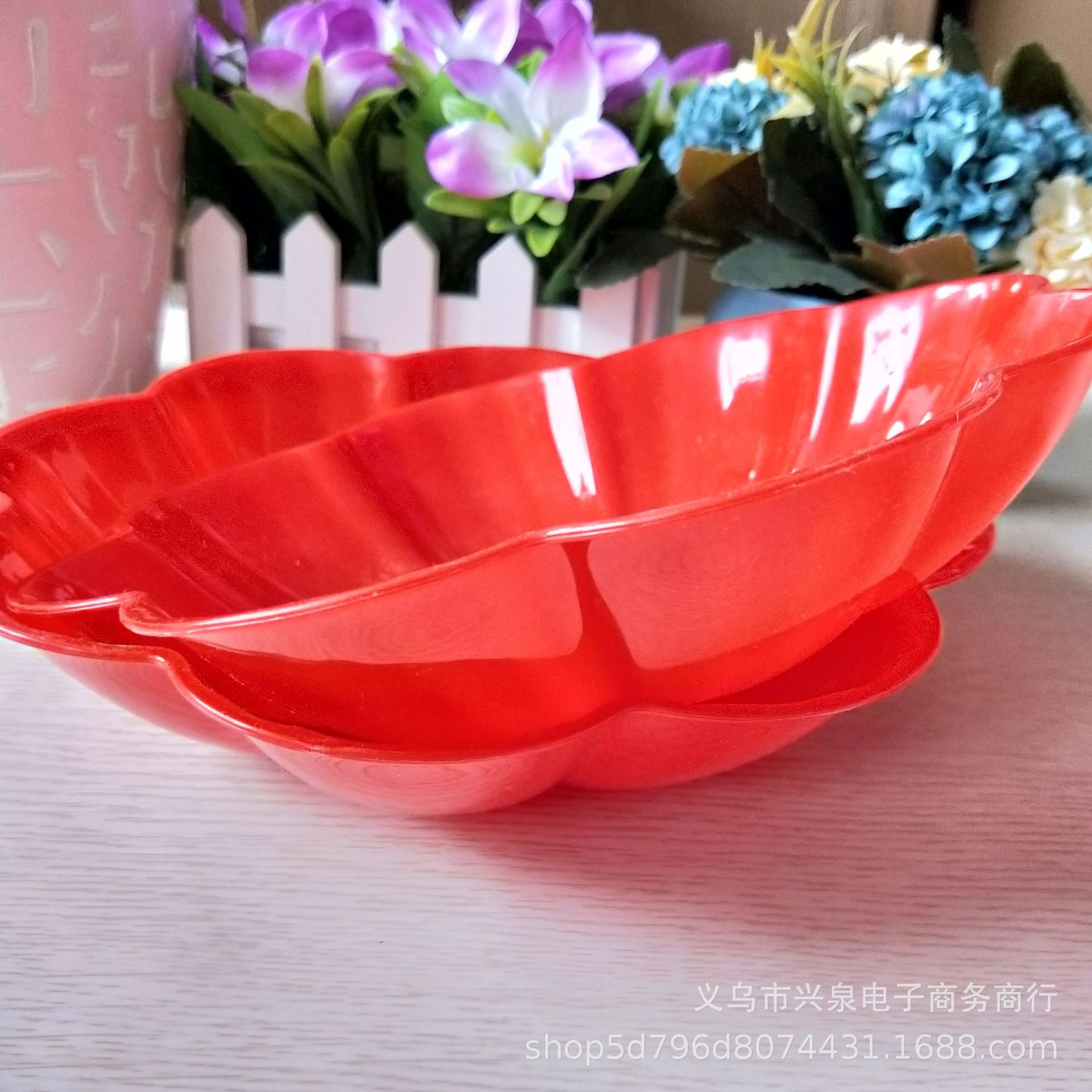 【 Zone 3-7 】AB-016【 Red 】 Fruit Platter 400 yuan per box AB-016 Red Fruit Platter Home Has Wedding Snacks Platter Fruit Platter Wedding Supplies 1 yuan 2 Yuan Petal Candy Platter pic 2