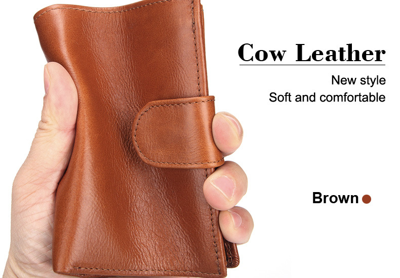 跨境男士短款真皮钱包复古零钱夹头层牛皮竖款卡包大容量详情17