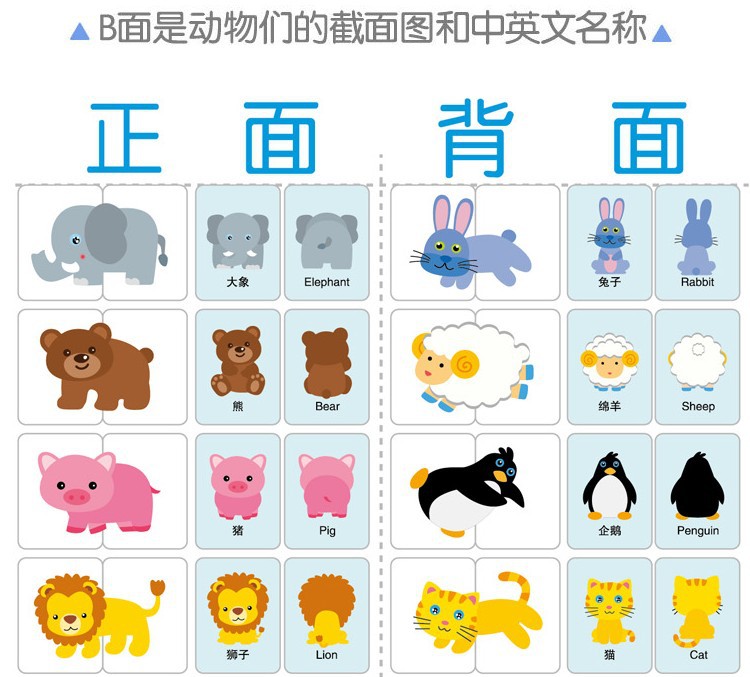 儿童早教卡片水果动物字母数字卡片玩具益智智力视觉开发学习卡详情12