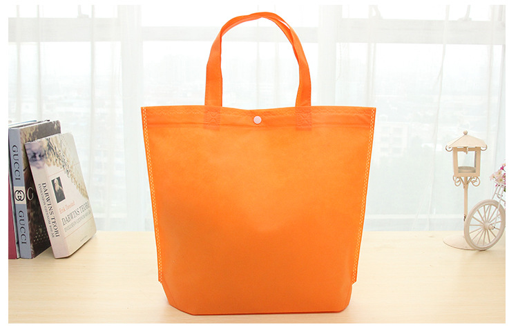 In-stock buckled non-woven fabric bags, blank folding heat-pressed handbags, high-end non-woven fabric shopping bags with printed logos pic 21