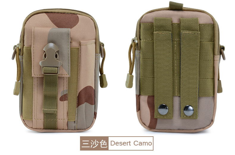 Yitu Army Camouflage Mountaineering Small waist Bag, crossbody crossbody single-shoulder bag, mobile phone waterproof sports outdoor waist bag Tactical bag pic 29