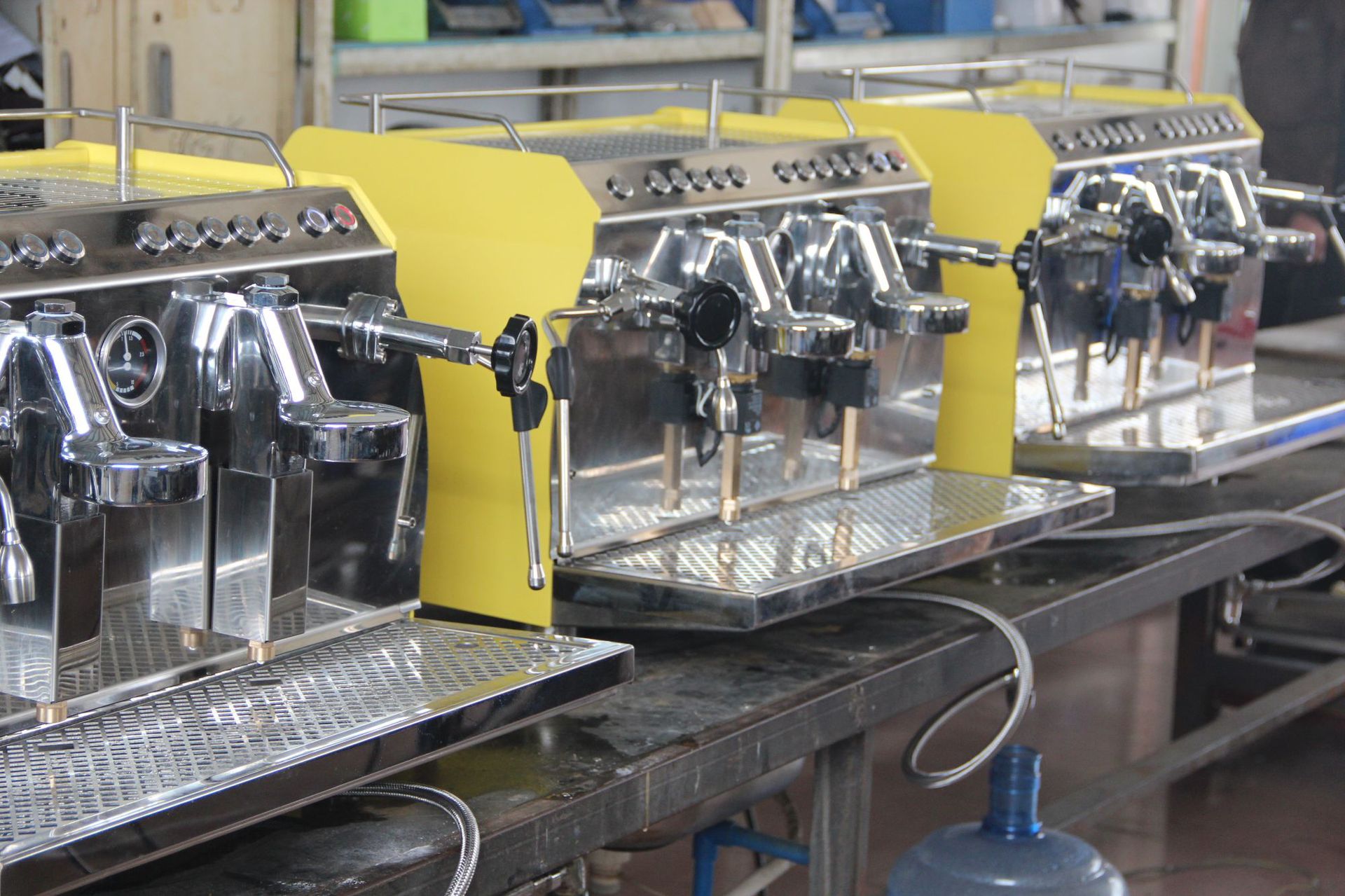 Comercial doble cabeza semiautomática E61 control electrónico máquina de café leche espuma pic 42