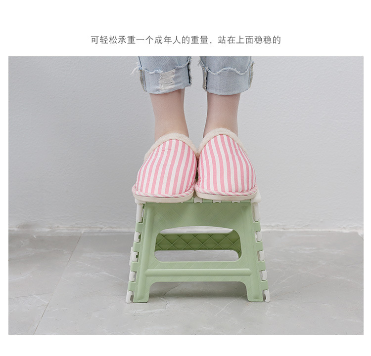 加厚塑料凳子 露营折叠凳 便携式提手凳子 小凳子手提凳150kg详情12