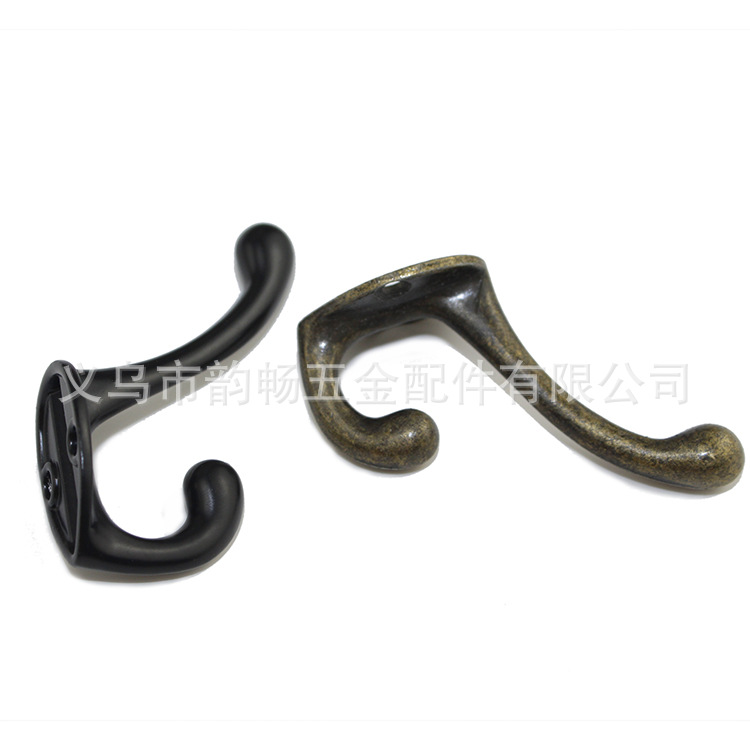 新衣钩合金复古挂钩 橱柜浴室挂衣钩墙壁挂钩老式单钩外贸55*43详情4