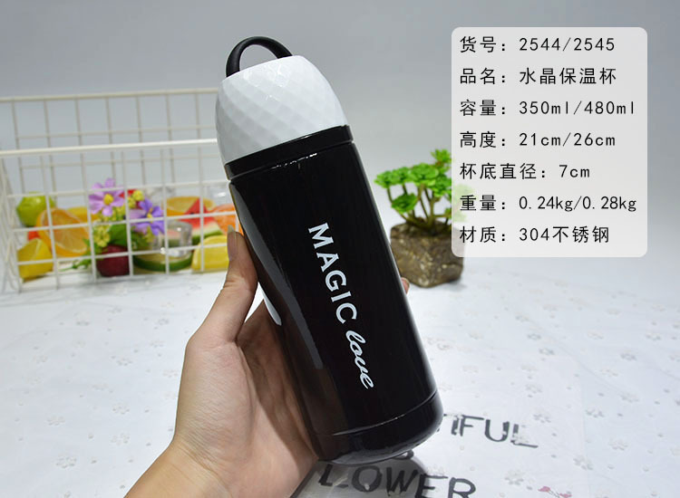 促销礼品印logo慕色水晶保温杯男女学生不锈钢情侣水杯便携水壶杯详情2