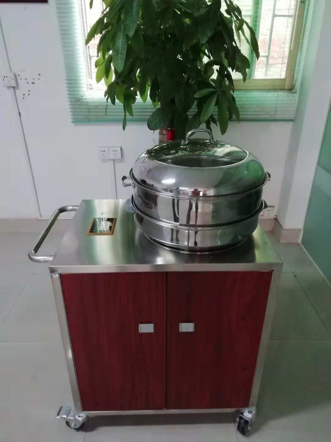 Wholesale of commercial multi-functional hotel restaurants, stainless steel self-service combination mobile table food carts, seafood steam hot pot pic 5