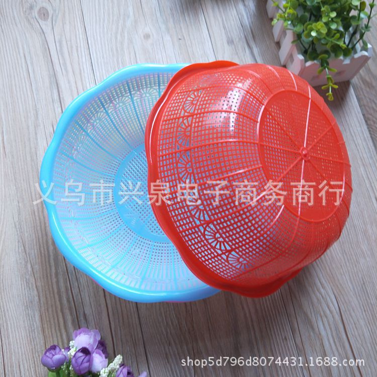 【 Zone 2-2 】 Small flower edge rice basket 400 yuan per piece, one or two yuan rice basket, vegetable washing basket, leaky basket, rice washing basket, lace, leaky basket, one or two yuan small commodities pic 5