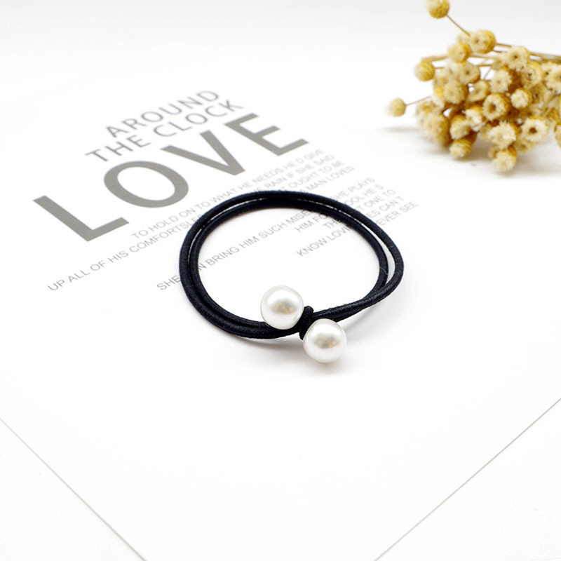 Simple pearl hair bands, elastic hair ties, and girlish hair accessories - wholesale of one-yuan small items pic 5