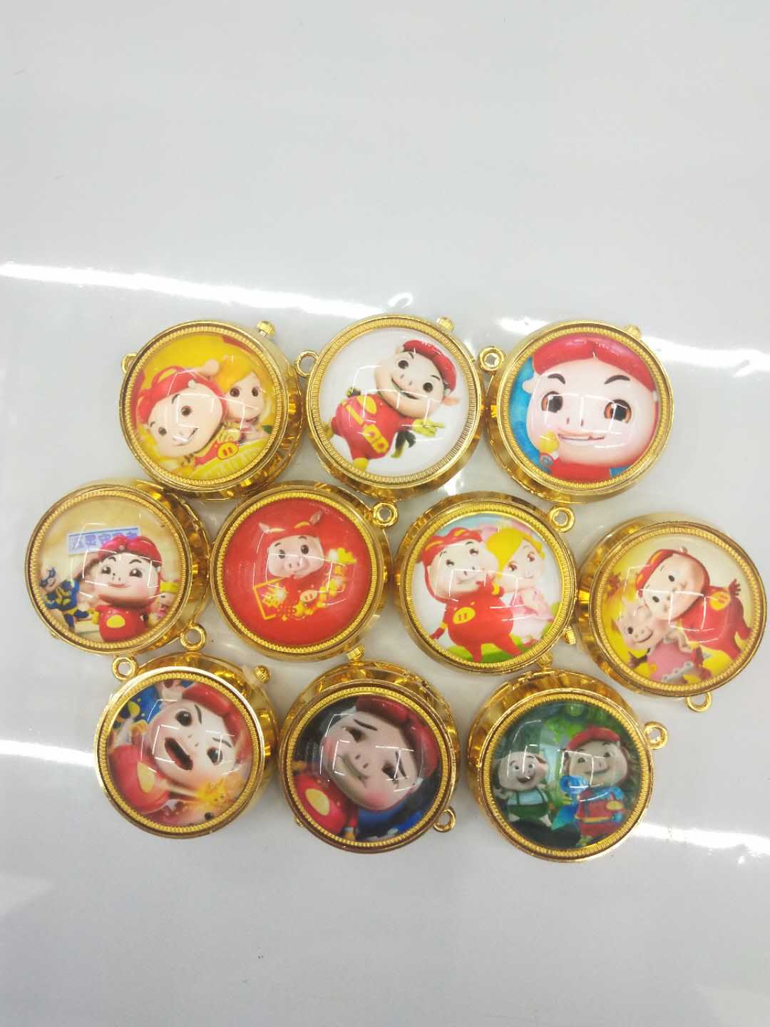 Wholesale of golden rotating anime cartoon wall watch gyroscope rotating pocket watch pic 24