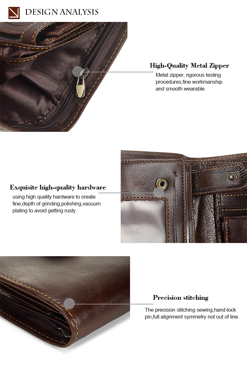 跨境男士短款真皮钱包复古零钱夹头层牛皮竖款卡包大容量详情23