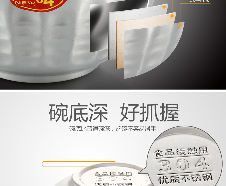 304 stainless steel bowl, family tableware bowl, creative travel portable chopsticks and spoons, picnic folding set rice bowl pic 23