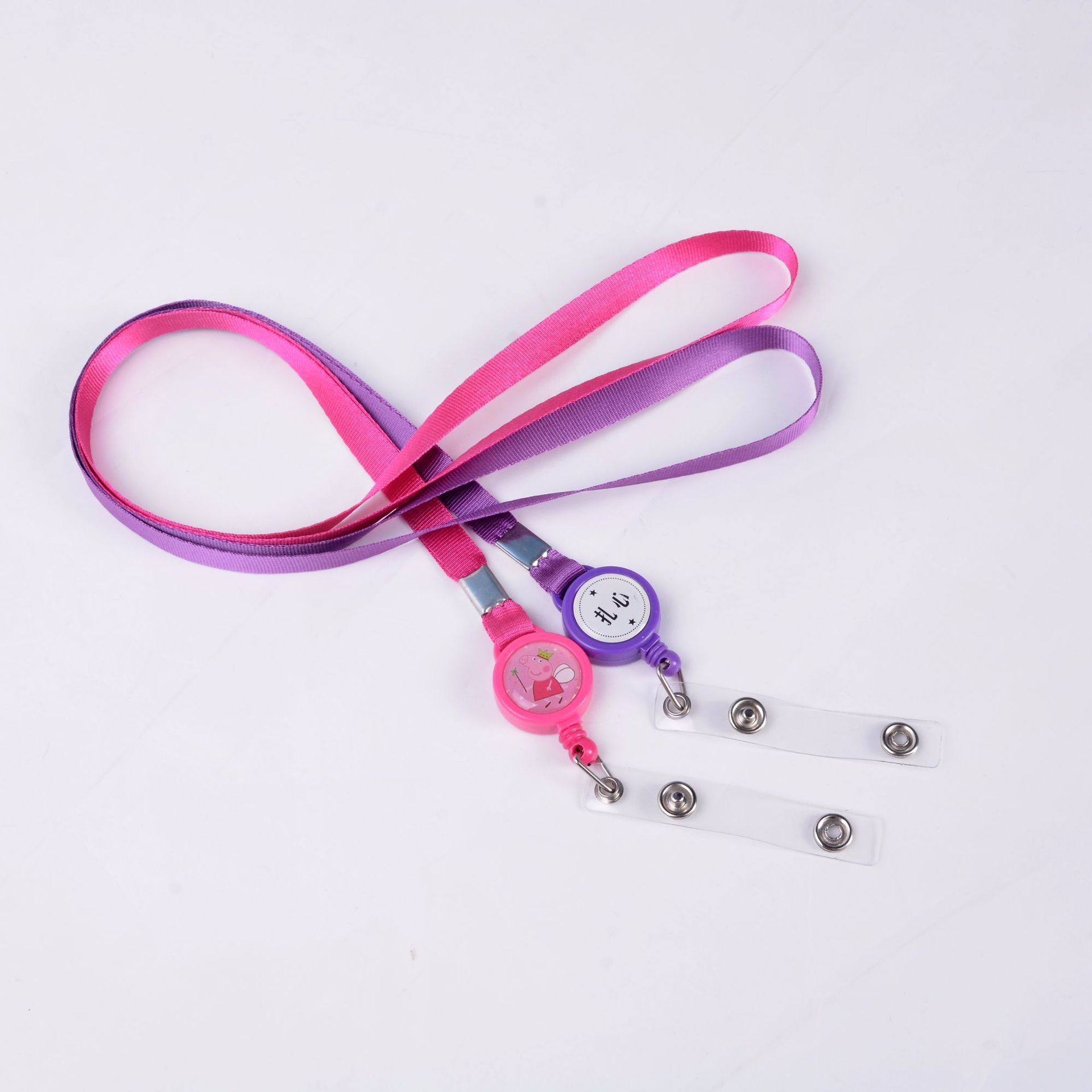 Cute telescopic Korean rope, student card hanging rope, easy-pull buckle, small and clear, bus card protective cover, long rope pic 6