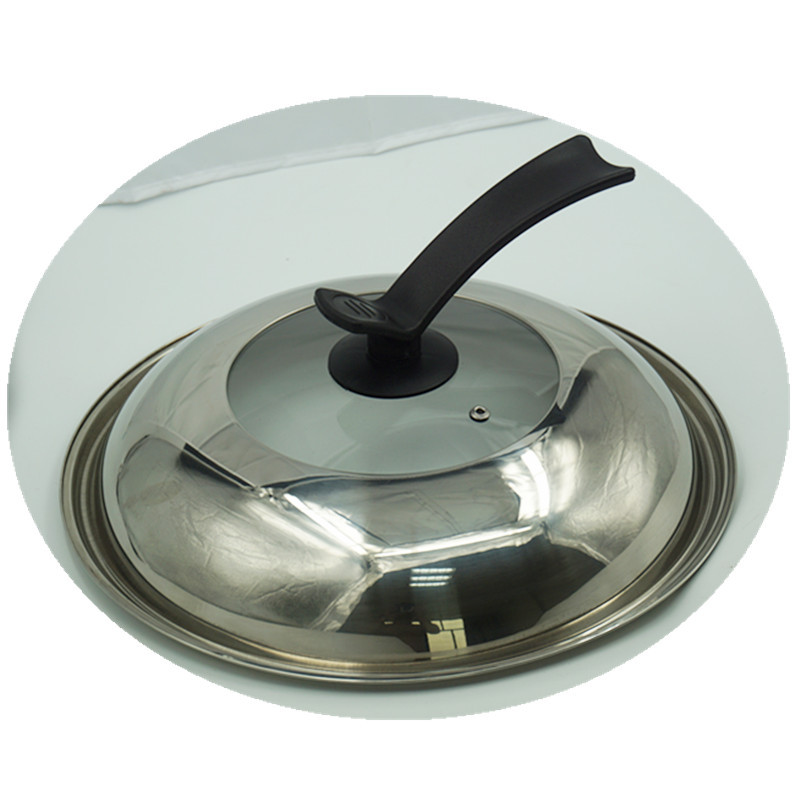 Wholesale of 30-36CM stainless steel flat pot LIDS, wok LIDS, all-steel LIDS, multi-purpose LIDS and semi-transparent LIDS from the factory pic 12