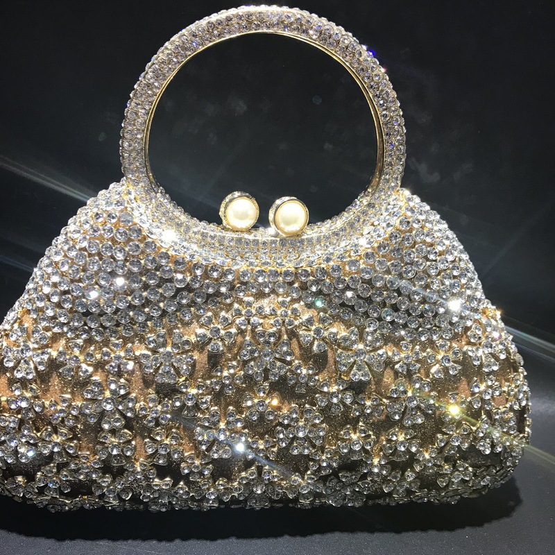 BL086 AliExpress Water Diamond Bag, Perforated Metal diamond-encrusted Dinner Bag, Full Diamond handbag for Foreign Trade Ladies, Banquet Bag pic 53