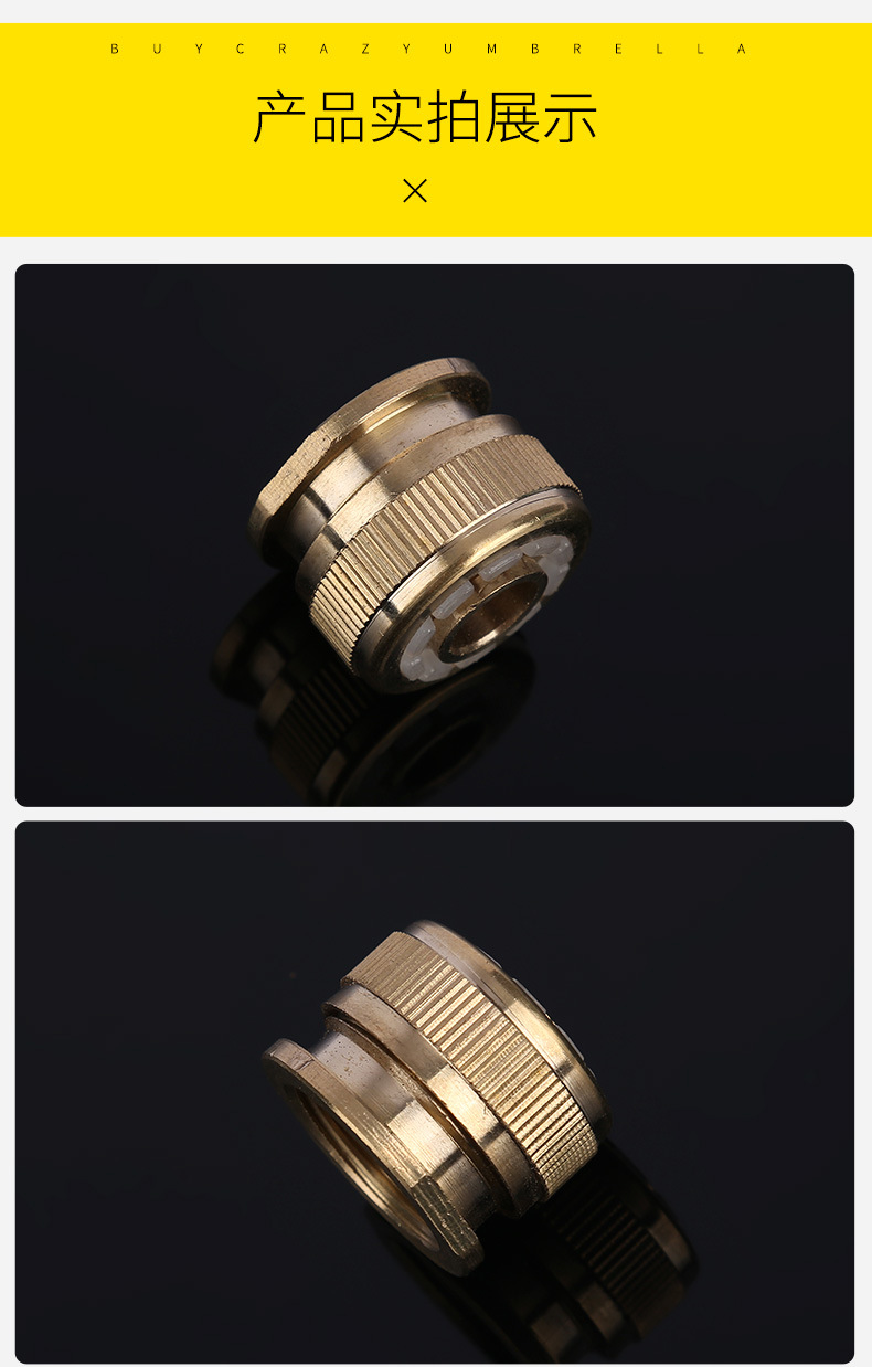 厂家供应铜新款标准接4分内牙水管接头量大从优详情8