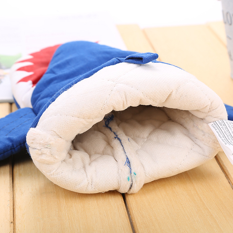 【 Chi Jia 】 Anti-heat gloves, cartoon animal microwave gloves, oven baking heat insulation gloves, shark shape pic 5