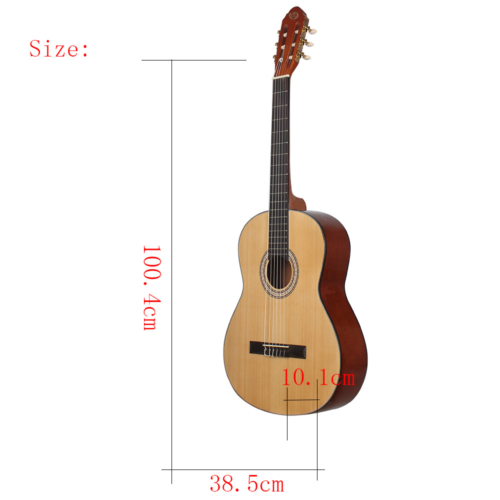 Wholesale of 39-inch classical guitars, spruce and Sapele wood guitars, adult beginner practice guitars pic 3
