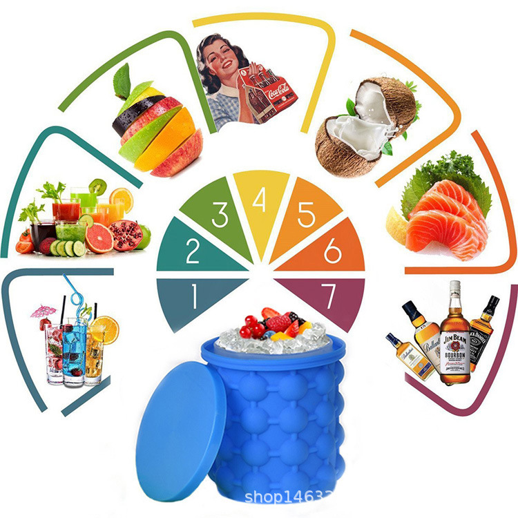 Cross-border bestsellers: ice cube bucket, silicone ice cube bucket, ice-making cup, silicone ice cube maker, large round silicone ice wine pic 13