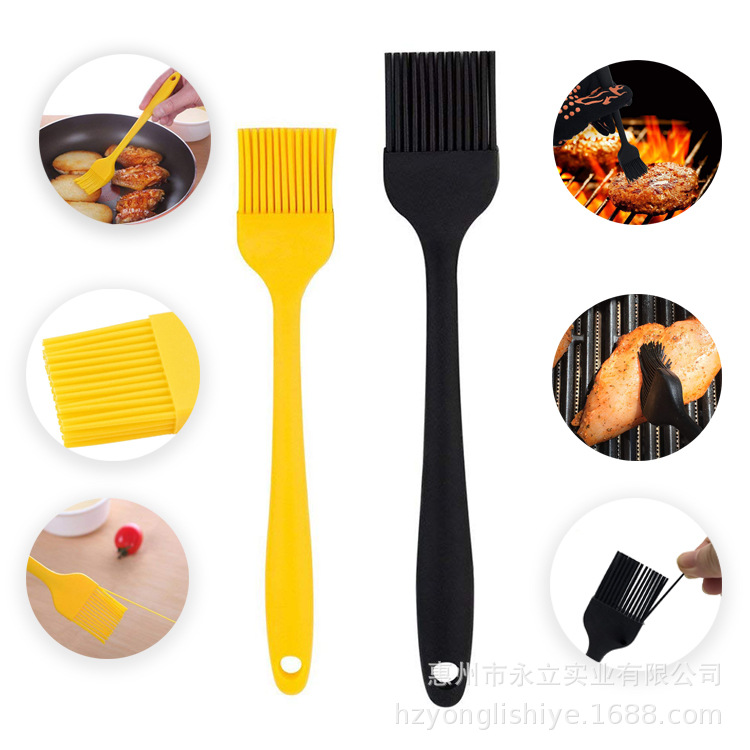 一体式硅胶油刷硅胶刷烧烤刷子烘焙刷子不粘锅抹油毛刷子厨房工具详情3