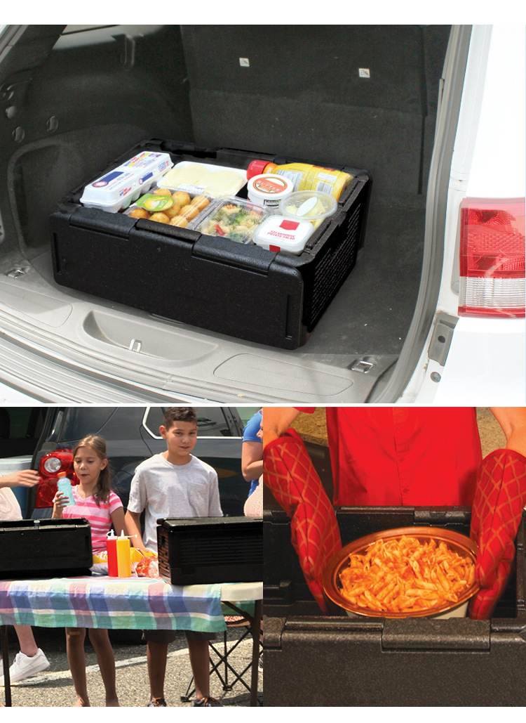 Export portable folding insulated box, outdoor picnic 60L large capacity storage box, food constant temperature box, car refrigerator pic 16