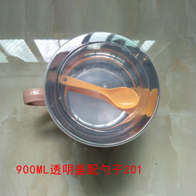 Creative 304 stainless steel instant noodle bowl, anti-scald instant noodle cup, insulated lunch box with handle, student cafeteria food preservation box pic 19