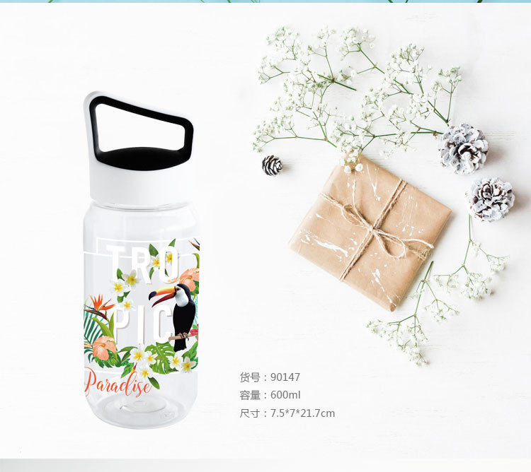 tritan water bottle Plastic water cup, portable plastic cup, large-capacity tea cup pic 4