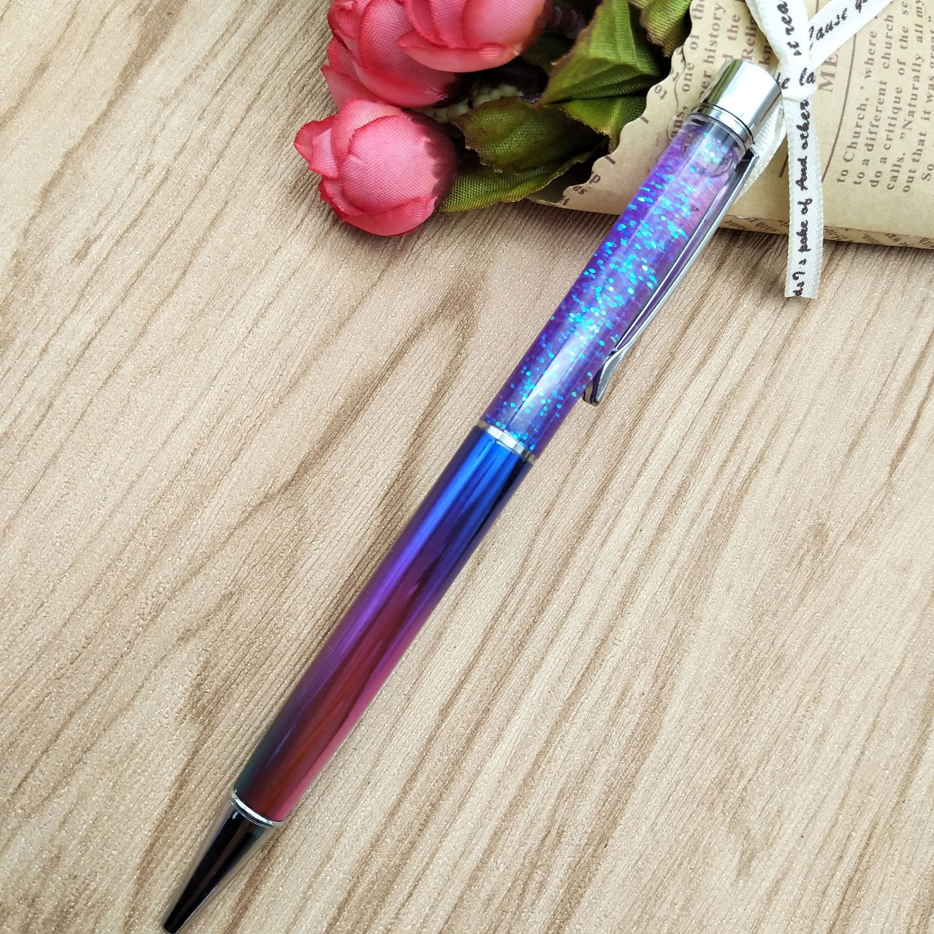 Sand gold powder in oil pens, crystal pens, metal pens, empty tube pens, in-stock gifts, advertising pens, ballpoint pens pic 11