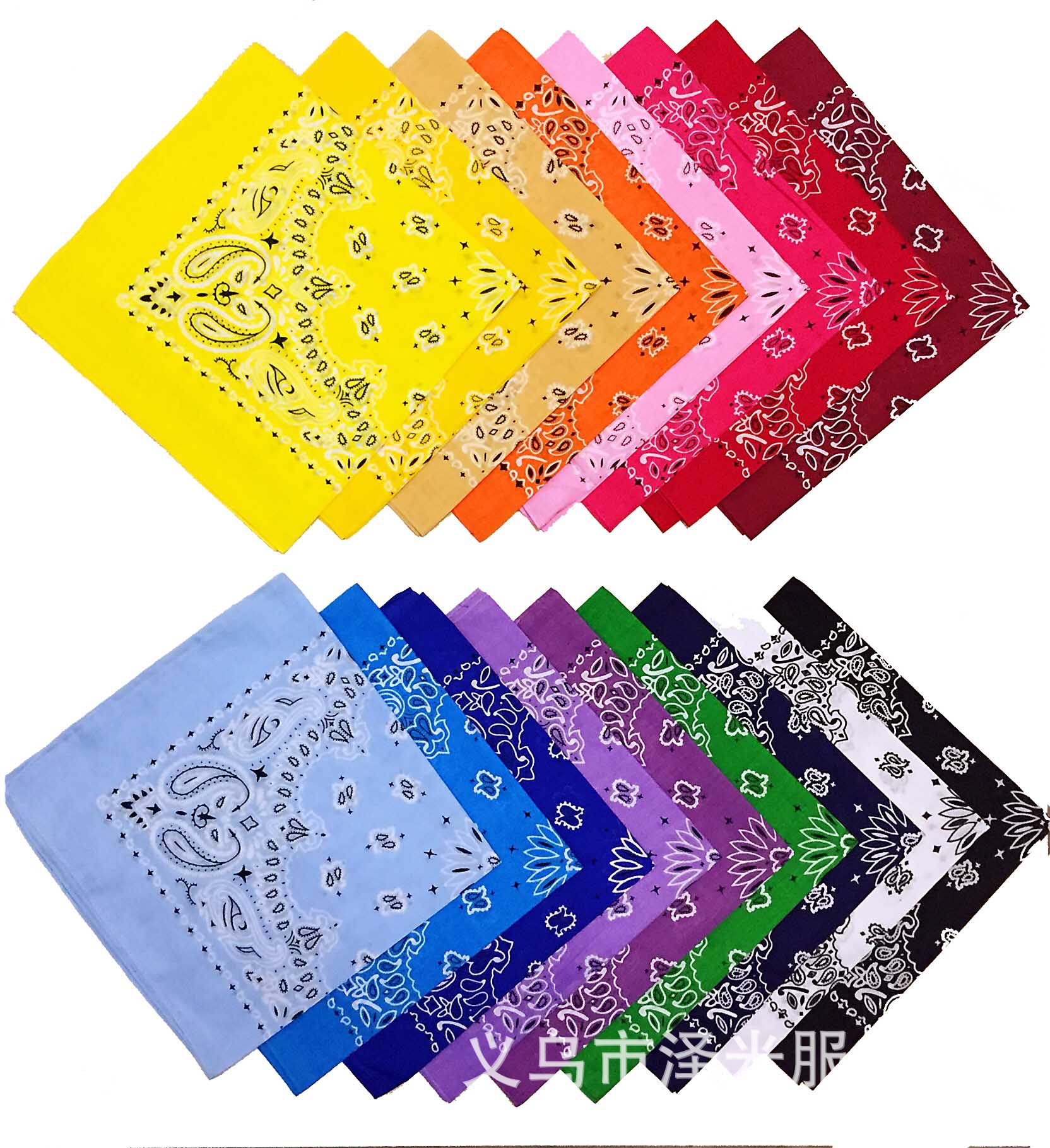 Cross-border pure cotton headscarf, sunflower Bandana scarf, outdoor printed all-cotton square scarf, wholesale in stock, printed log pic 1