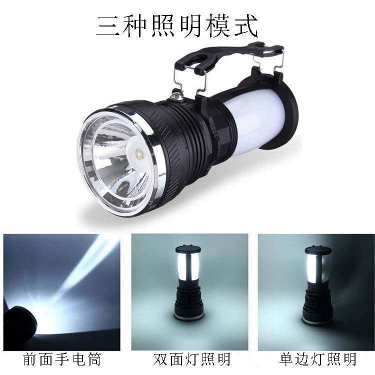 Solar-powered rechargeable flashlight, multi-functional handheld flashlight, led emergency light HEL-2881T rechargeable pic 5