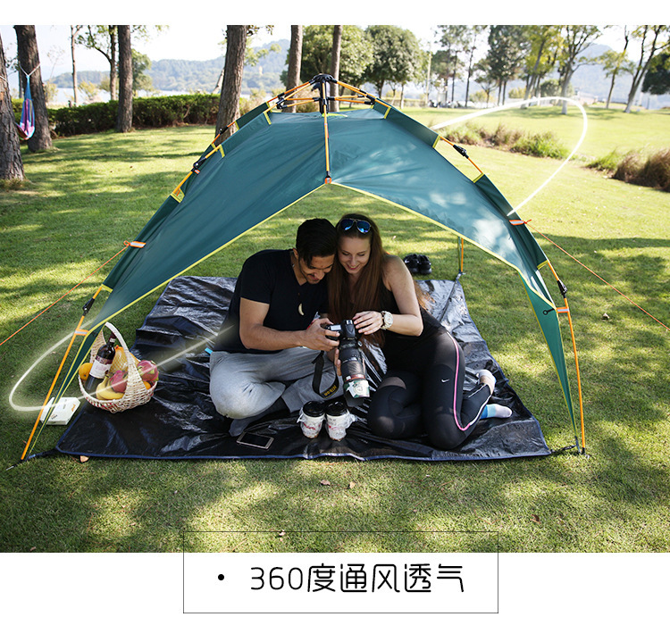 寻路客户外野营帐篷沙滩露营双层自动帐篷便携式速开双人旅行帐篷详情4