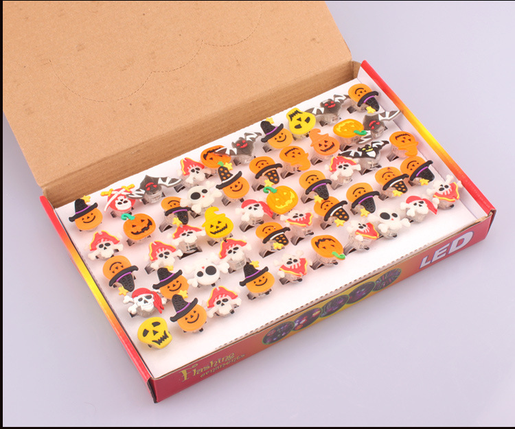 Factory direct sales of cartoon rings, luminous finger lights, led flashing, Halloween pumpkin luminous wristbands, toys and gifts pic 13