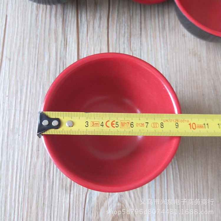 【 Zone 3-9 】2701 Red Bowl 600 per box, one yuan, Two yuan, Small Bowl, Melamine Bowl, Small Red Bowl, Hot Pot Bowl, Two-color Bowl, one yuan Tableware pic 7