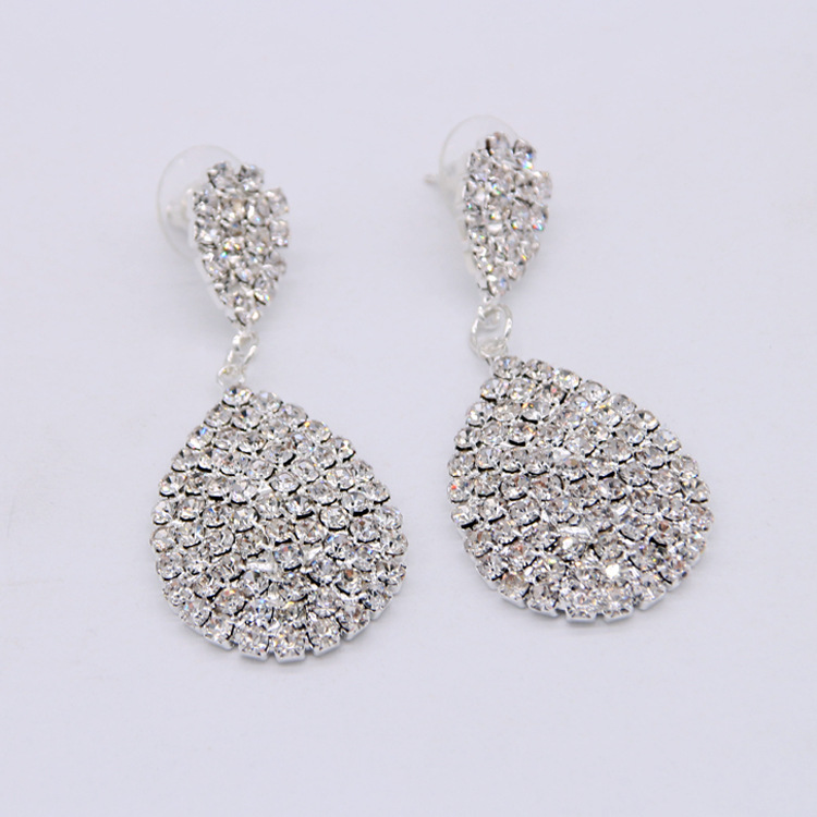 欧美时尚精美饰品流行热销速卖通新款烧焊水钻爪链水滴耳钉耳环女详情23