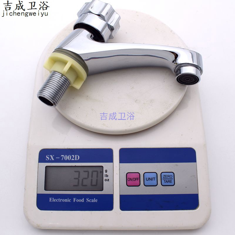 南安水暖厂家直销铜单冷洗脸盆水龙头单孔快开98面盆龙头详情3