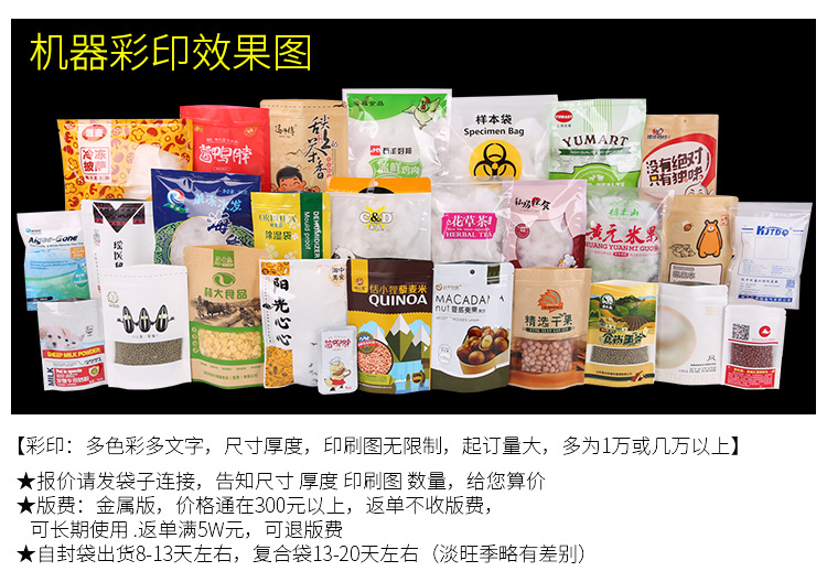 塑料加厚食品密封袋打孔定制封口袋饰品口罩收纳袋子pe自封袋透明详情22