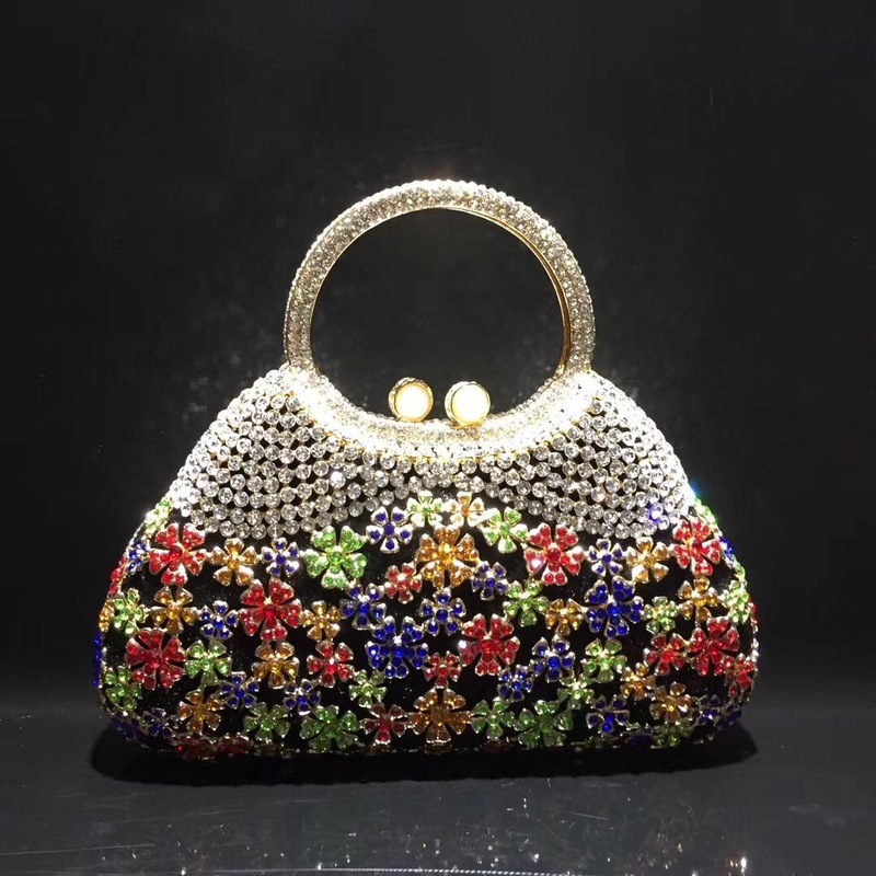 BL086 AliExpress Water Diamond Bag, Perforated Metal diamond-encrusted Dinner Bag, Full Diamond handbag for Foreign Trade Ladies, Banquet Bag pic 56