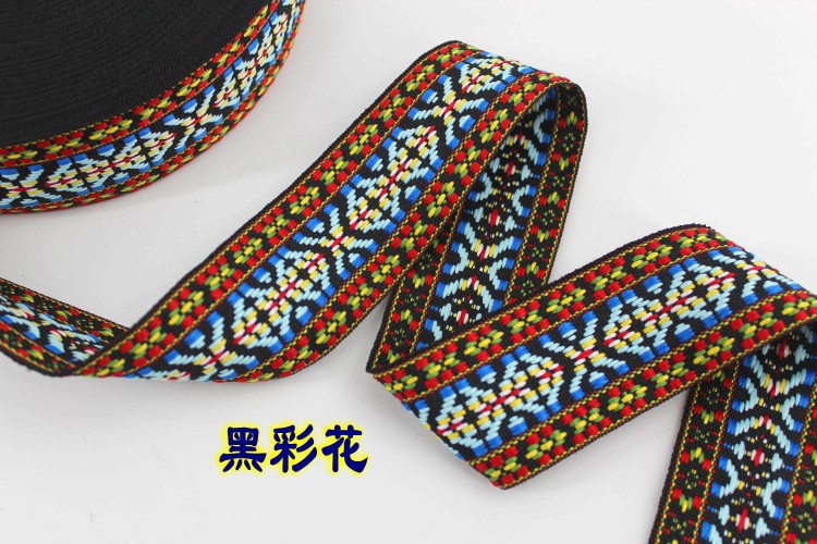 Al por mayor 50mm ancho color poliéster algodón poliéster estilo étnico jacquard correas equipaje y bolsos ropa zapatos y sombreros decoración hecho a mano DIY pic 6