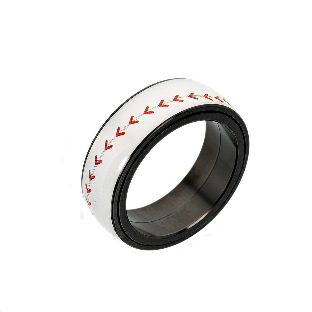 Cross-border supply of football, basketball, baseball, rugby titanium steel rings, sports goods, jewelry, rotating stress-relieving accessories pic 7