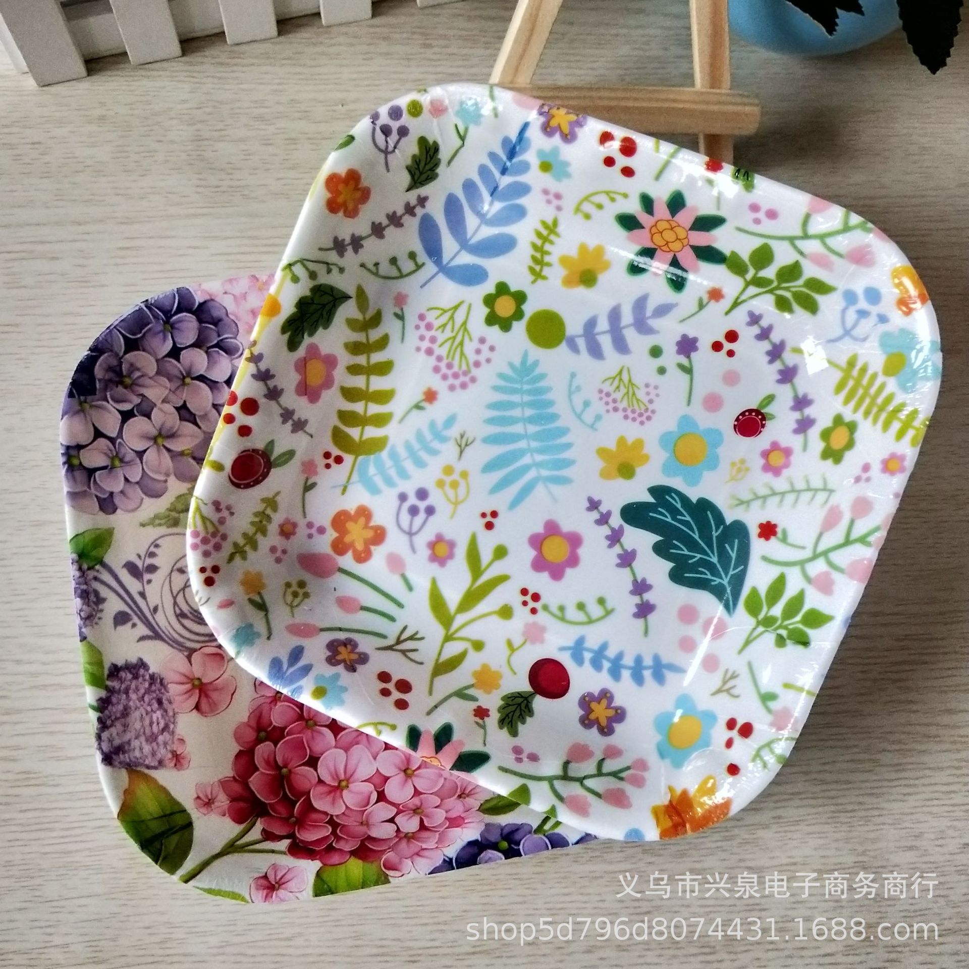 【 Zone 3-7 】203 patterned square fruit Plate 300 yuan per box Square fruit plate Patterned Fruit Snack Plate Plate Plastic Fruit Plate One yuan product Special batch pic 3